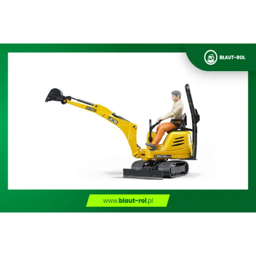 BRUDER minikoparka JCB + figurka pracownik 62002
