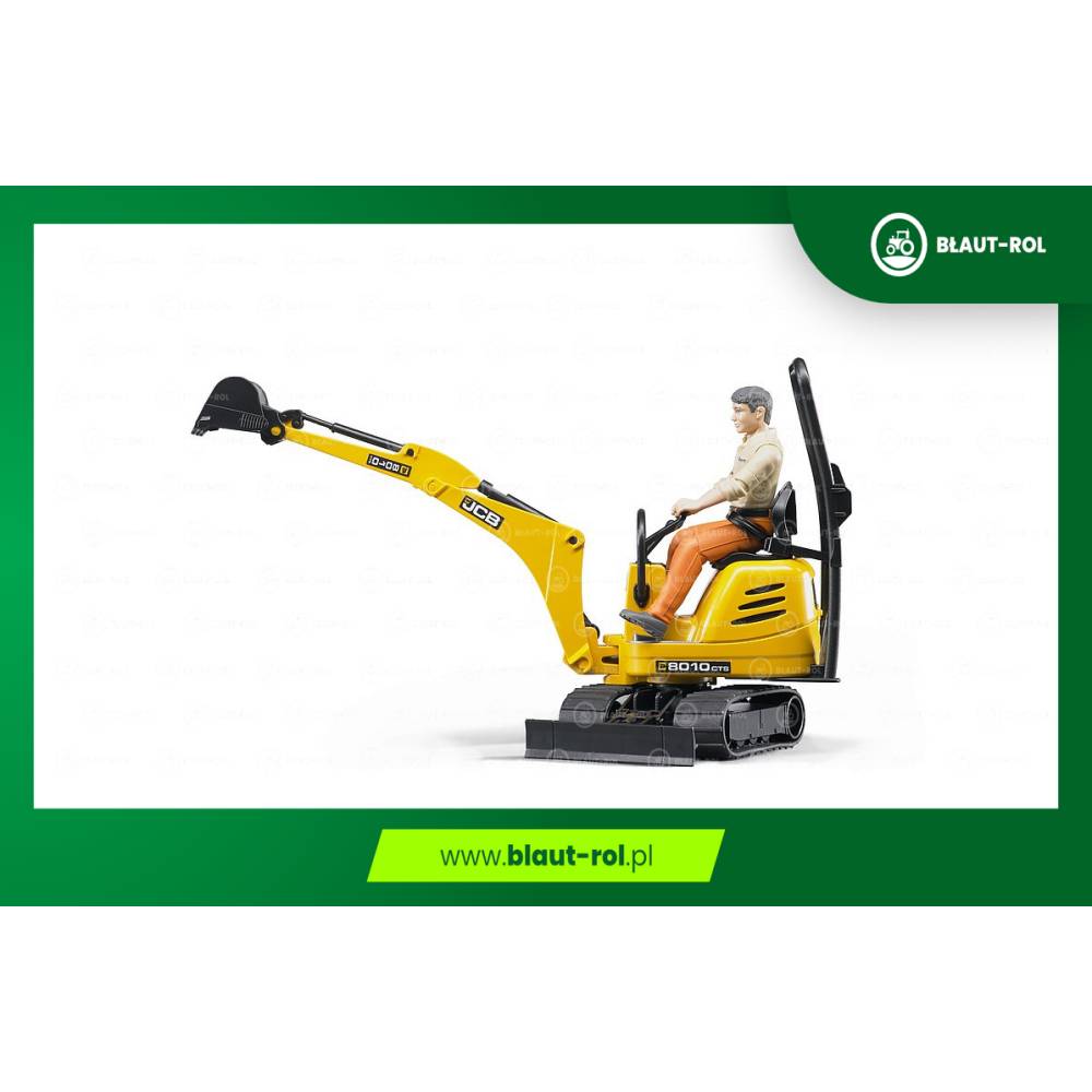 BRUDER minikoparka JCB + figurka pracownik 62002
