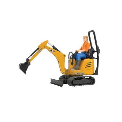 BRUDER minikoparka JCB + figurka pracownik 62002