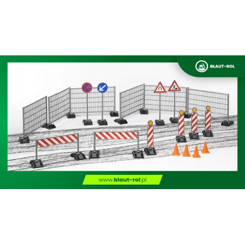 BRUDER Zestaw znaków drogowych i szlabanów 62007