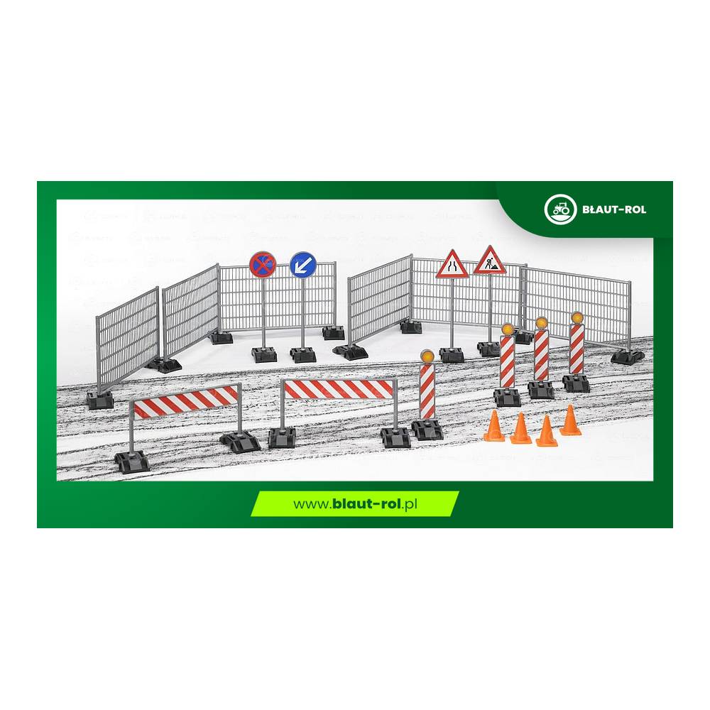 BRUDER Zestaw znaków drogowych i szlabanów 62007