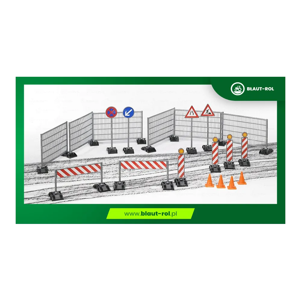 BRUDER Zestaw znaków drogowych i szlabanów 62007