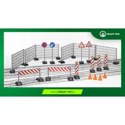 BRUDER Zestaw znaków drogowych i szlabanów 62007