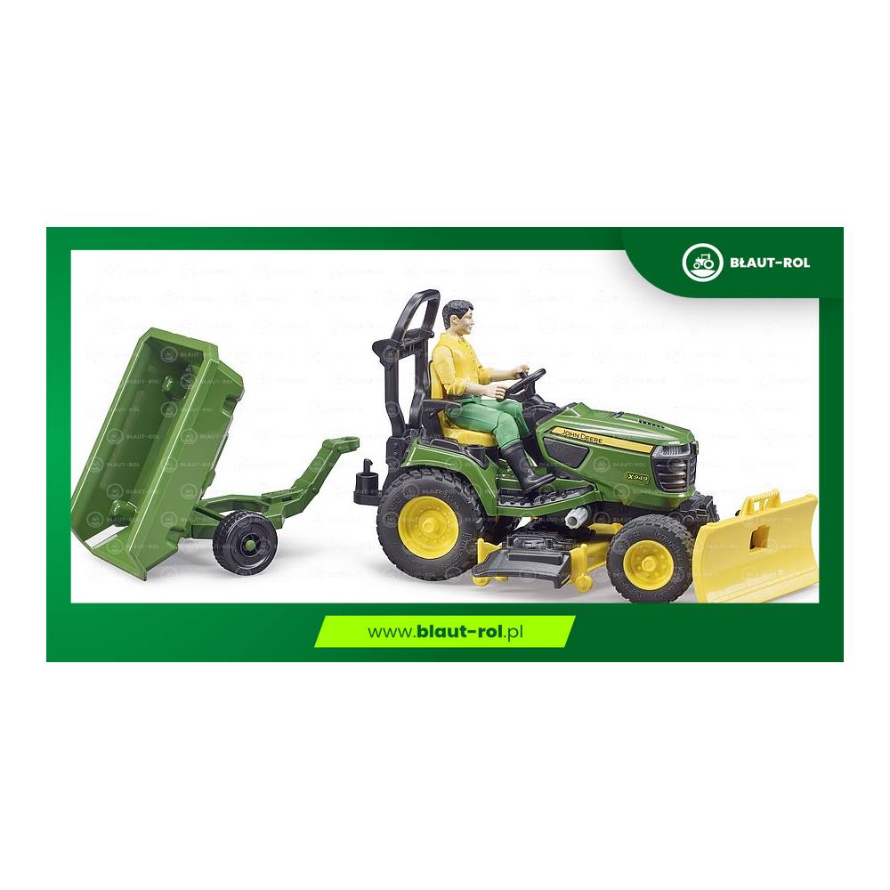 BRUDER John Deere kosiarka z przyczepką 62104