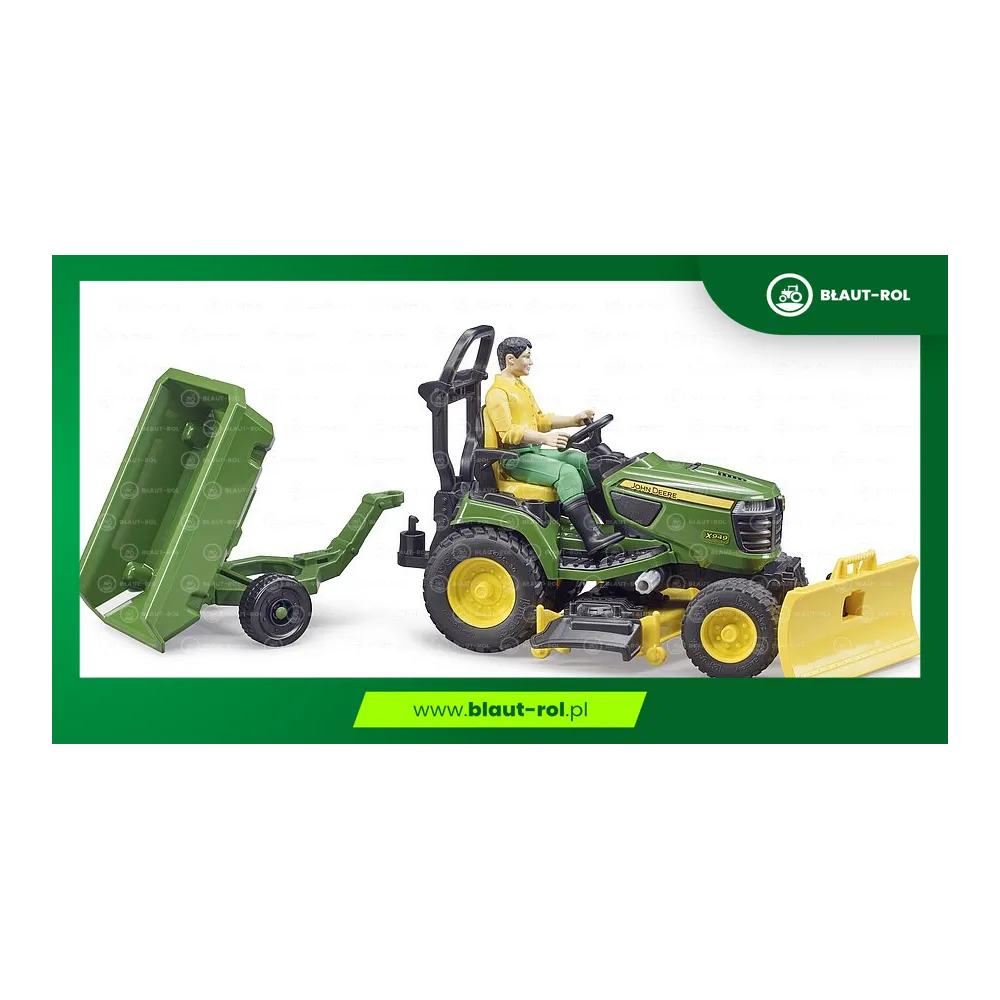 BRUDER John Deere kosiarka z przyczepką 62104
