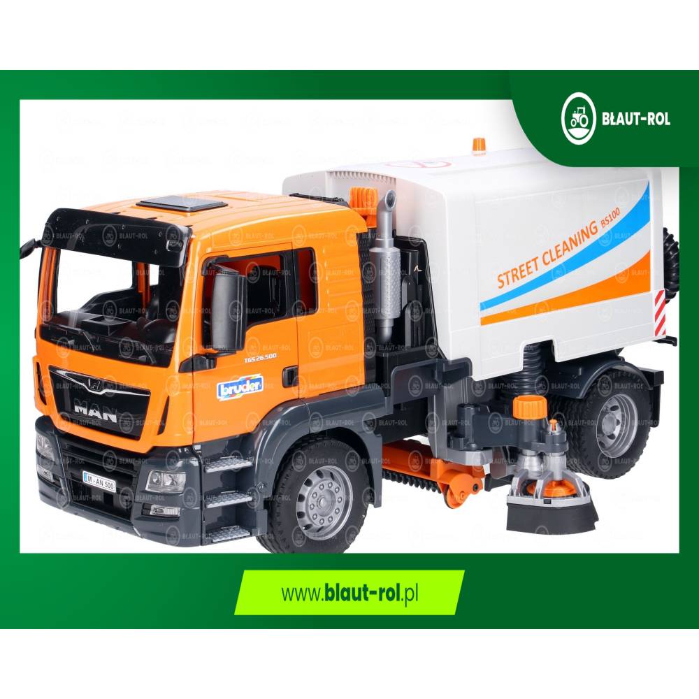 BRUDER Zamiatarka ulic MAN TGS zabawka 03780