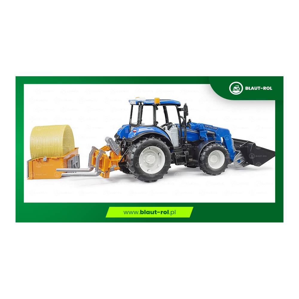 BRUDER traktor New Holland T5.120 + tur + skrzynia