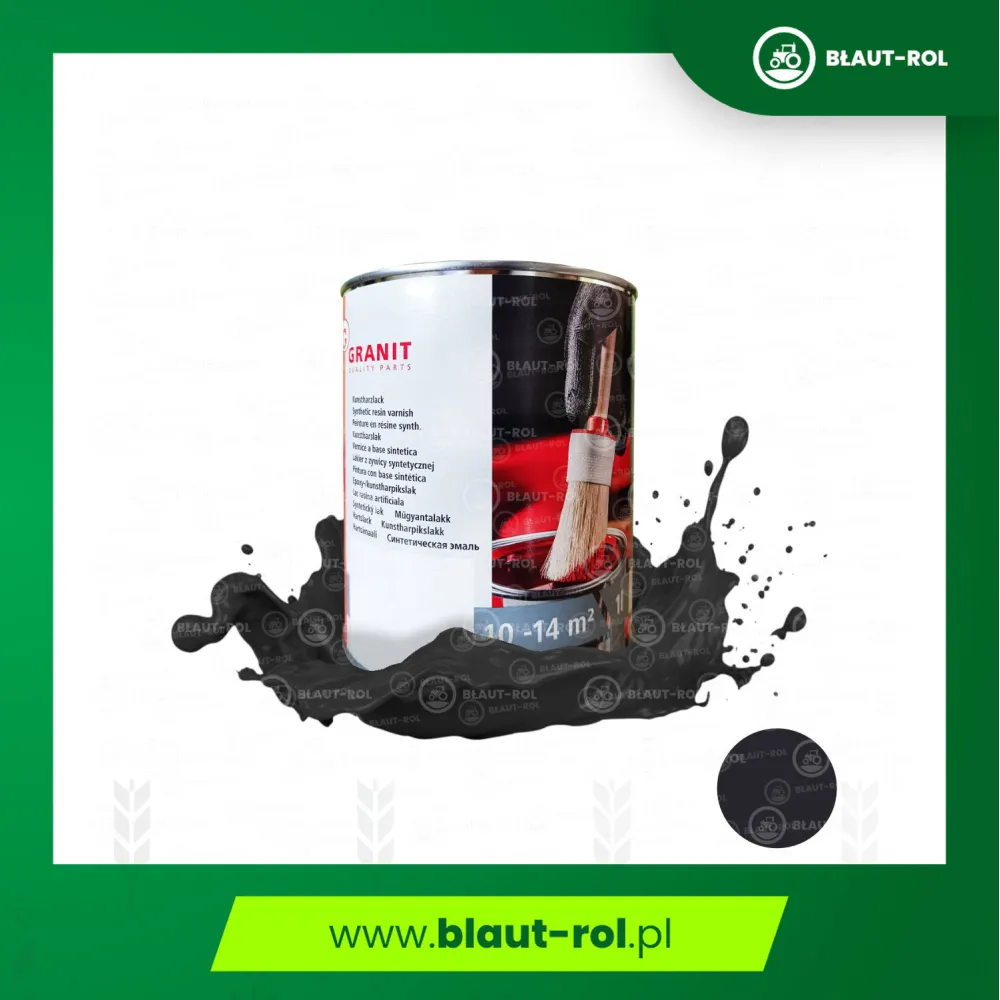 Farba lakier do metalu CIEMNO SZARA CZARNA 1L