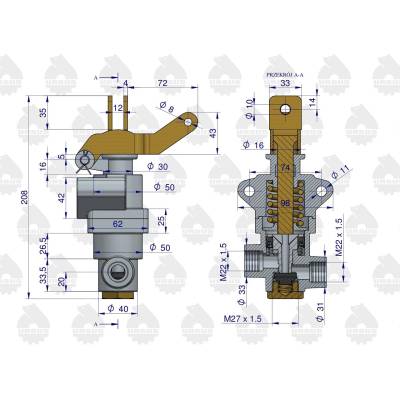 Zawór hamulcowy pneumatyczny URSUS C-360 Oryginał