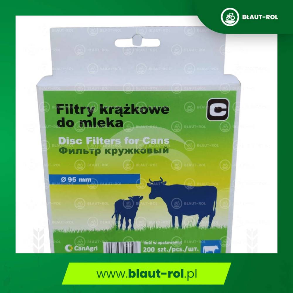 Filtry krążkowe do mleka fi-95mm 200szt Canagri