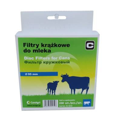 Filtry krążkowe do mleka fi-95mm 200szt Canagri