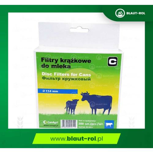 Filtry krążkowe do mleka fi-114 mm 200szt. Canagri