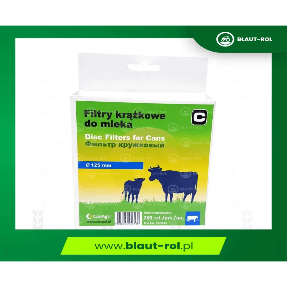 Filtry krążkowe do mleka fi-125mm 200 szt. Canagri
