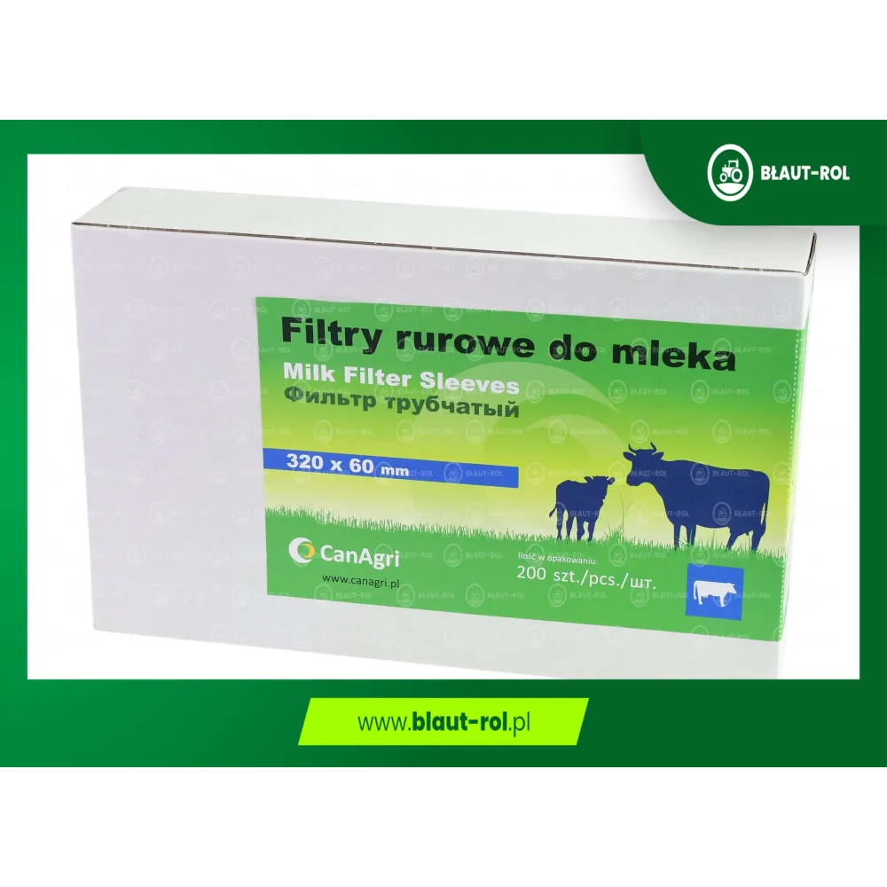 Filtry rurowe do mleka 320x60mm 200 szt. Canagri