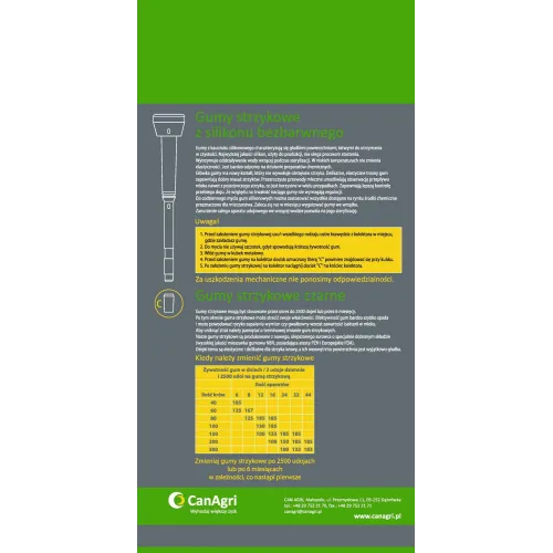 Silikonowa guma strzykowa typ Alfa Laval 8mm 4szt