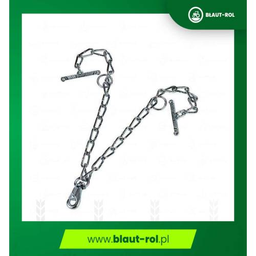 Łańcuch podwójny z karabińczykiem 70cmx6mm Canagri