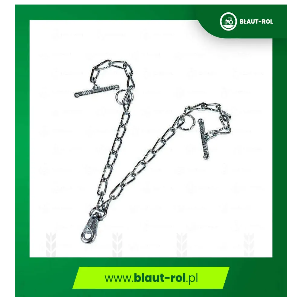 Łańcuch podwójny z karabińczykiem 70cmx6mm Canagri