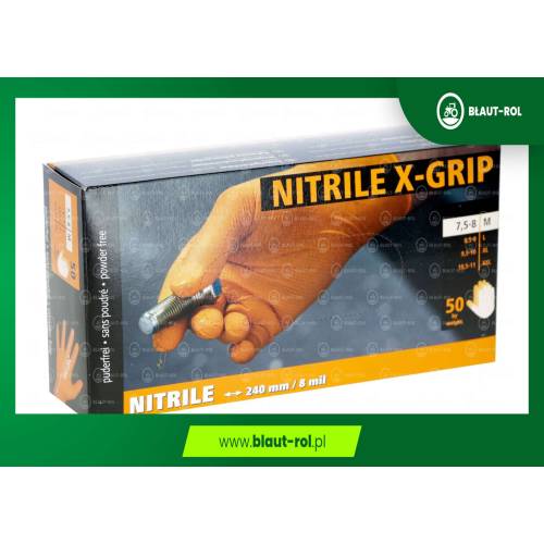 Rękawice nitrylowe Nitrile X-Grip 240mm M 50szt